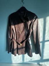 Gucci Brown Leather Jacket Size 42 It / Uk 10
