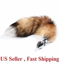 Small Fox Tail W/Metal Funny Toy for Women Costumes Role Playing Romantic Game