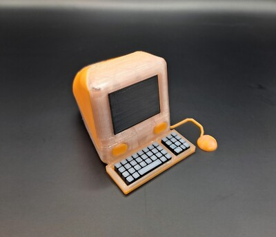 Mini Apple iMac G3 Computer Diorama Doll House Size Desk Art