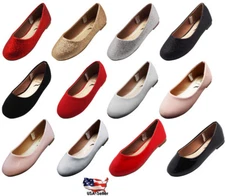 Norty Girls Fashion Ballerina Ballet Slip On Flat Shoe -RUNS 1 SIZE SMALL