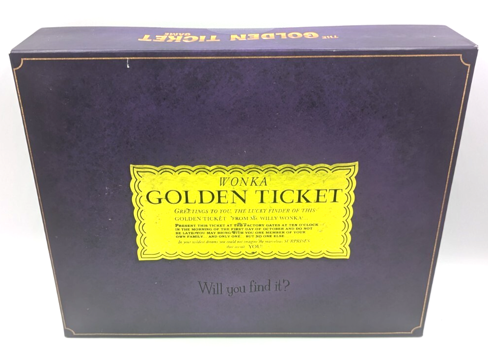 Willy Wonka Golden Ticket Board Game Strategy NEW SEALED Chocolate Factory