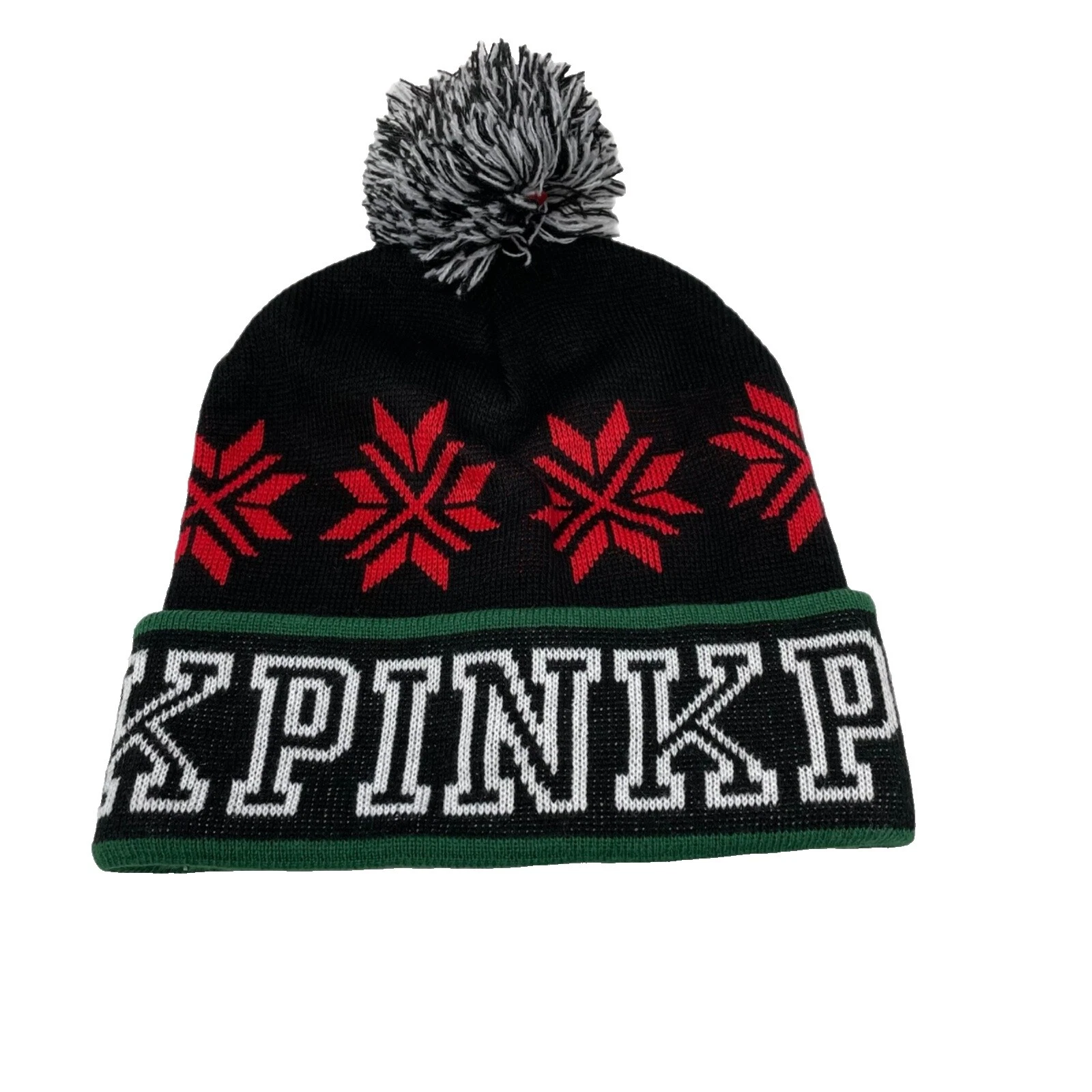 PINK Beanie Sombreros Negros para Mujer