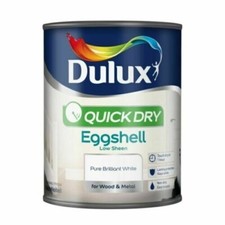 Dulux Quick Dry Eggshell Wood & Metal Brilliant White Paint 750ml