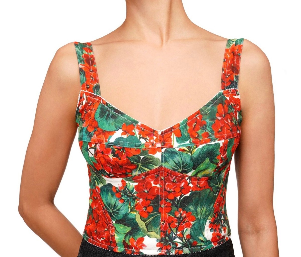 dolce and gabbana floral bustier top