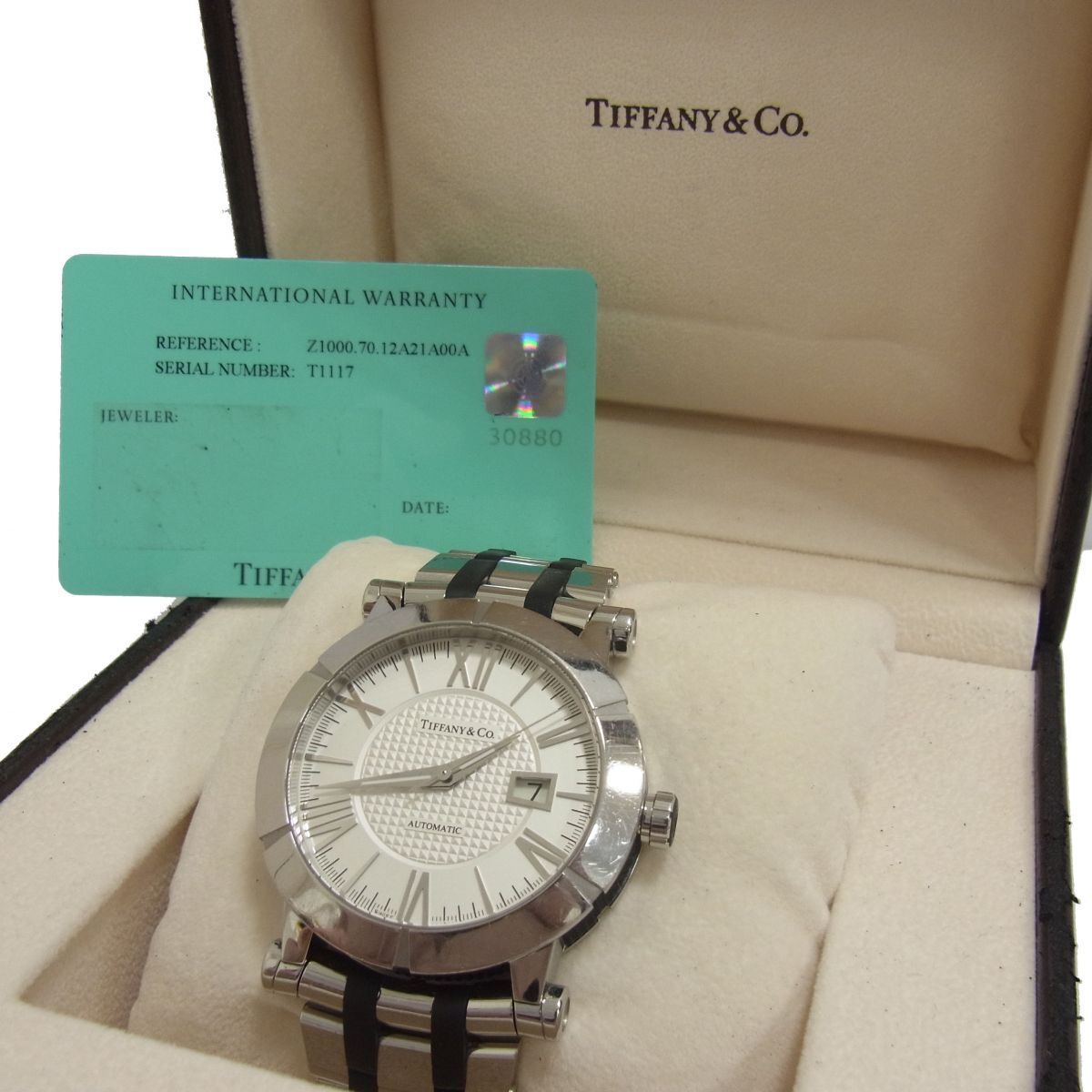 List 660 000 yen TIFFANY Co. Tiffany Co. Watch Atlas Gent Automatic Men s