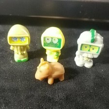 Lot-toy Robots With Lenticular Face Plates-whimsical
