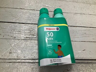 Kids 50 SPF Sunscreen 5.5 oz can Paraben Free Continuous Spray READ EXP 02/2026