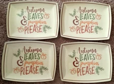 Smart Living 12''/9'' Harvest Rectangular Tray- Set Of 4