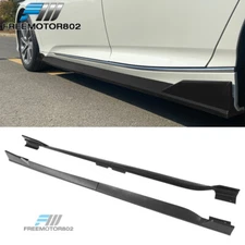 Fits 18-22 Honda Accord PP Matte Black 4PCS Side Skirts Extension Rocker Panels
