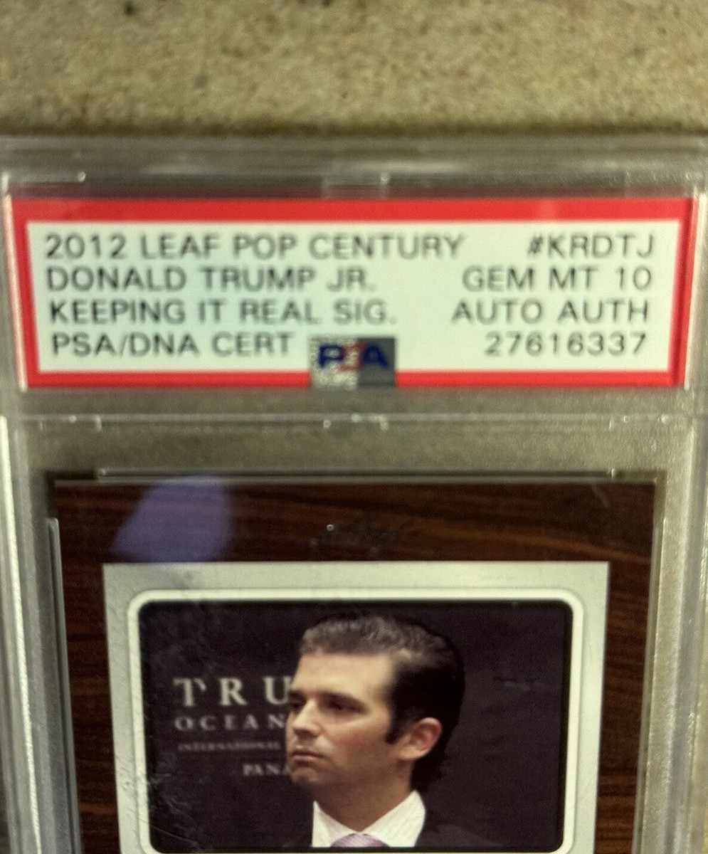 DONALD TRUMP JR. SIGNATURE 2012 LEAF POP CENTURY AUTO PSA 10 SSP