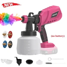 Cordless Electric Paint Sprayer HVLP Portable Spray Paint Gun for DeWalt 20V