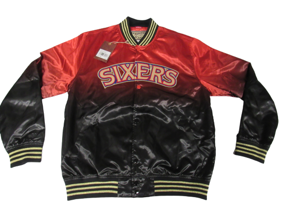 New Philadelphia 76ers CNY Mens Sizes Mitchell & Ness Snap
