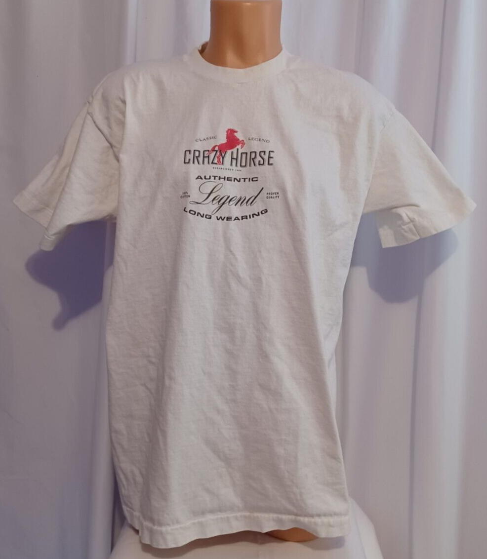 VTG Crazy Horse T-Shirt Size XL Mens Short Sleeve Cotton Single