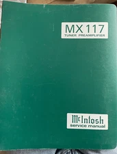 McIntosh MX-117 Tuner Preamplifier Service Manual RARE