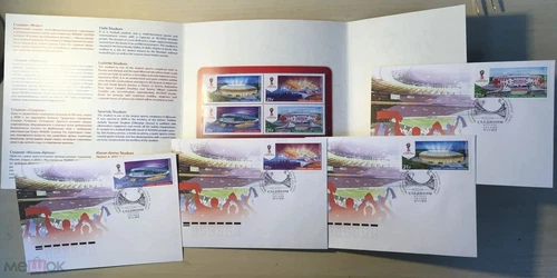 OZ0394 2015 RUSSIA FOOTBALL WORLD CUP RUSSIA 2018 STADIUMS BOOKLET SET+4FDC 2