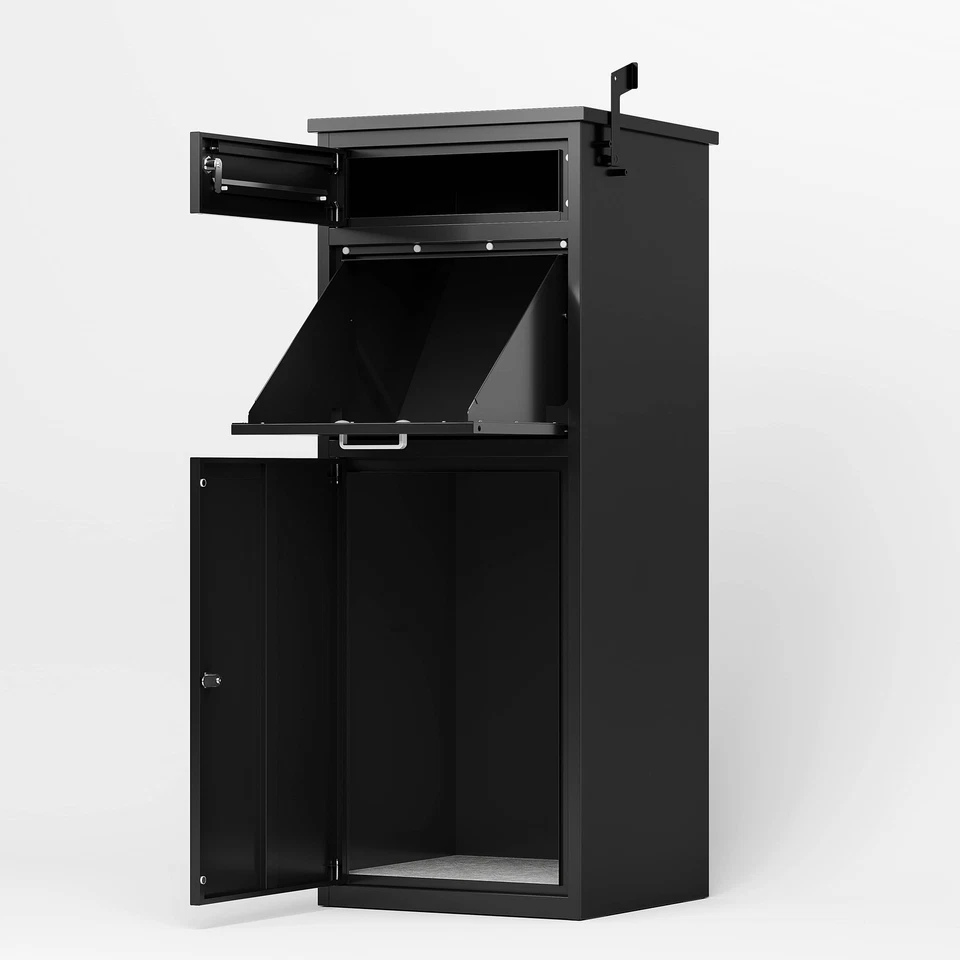 Package Delivery Box for Outside with Lock，Heavy-Duty Steel Parcel Drop Mailbox - Image 4 of 4