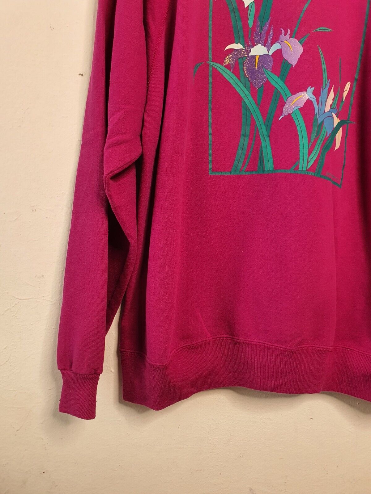 vintage flower sweater sweatshirt mens size xl ex… - image 5