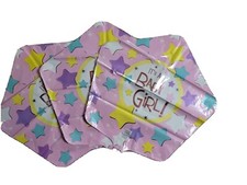  3 18" It's A Baby Girl Star Shaped Mylar Foil Balloon Baby Shower Decor NEW