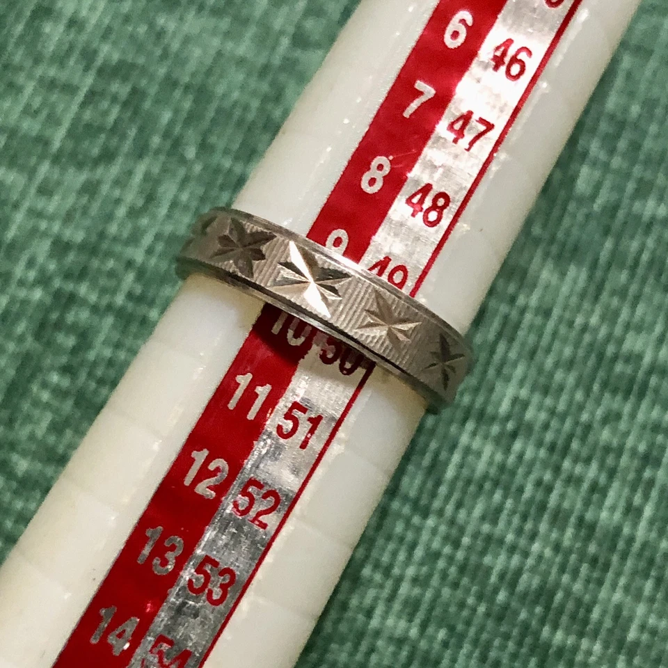 Fedina Diamantata, Anello in Argento 925 Vintage Mis. 10/ 50 mm Donna Unisex - Immagine 3 di 4