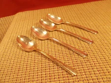 International Silver Plate Flatware Treasure Pattern Set of 4 Teaspoons 6"