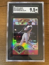 2003 Topps Chrome Ken Griffey Jr. Black Refractor # /199 SGC 9.5