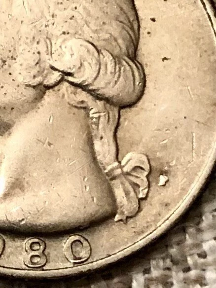 RARE 1980 P Washington Quarter FILLED P Mint Mark Error! In Cod We Trust Error! - Image 3 of 3