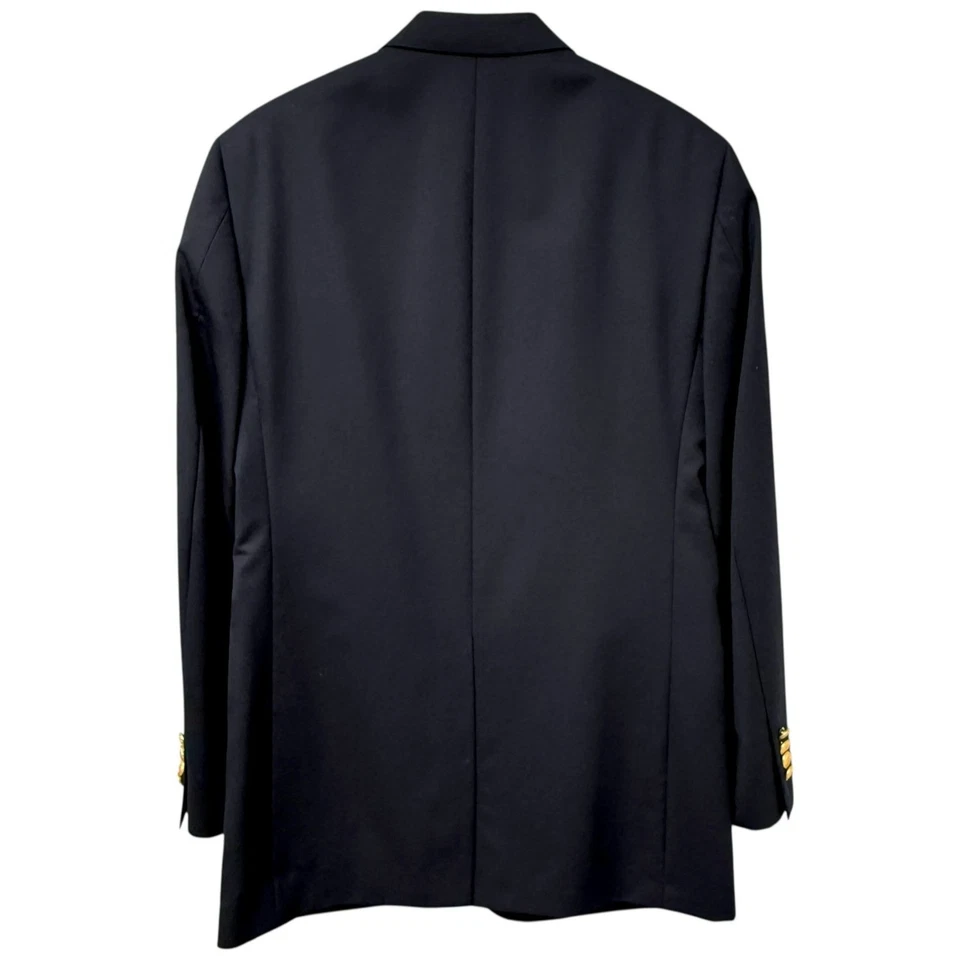 BROOKS BROTHERS "346" Mens Wool Blazer 38R Navy Gold Buttons Sport Coat Classic - Image 3 of 4