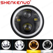 5-3/4'' 5.75'' Motorcycle LED Headlight Projector DRL Hi/Lo Beam Angel Light