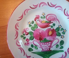 19th Century French Fainece St Clement Chanticleer Faience Plate! NR