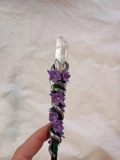 Magic Crystal Wand With Quartz And Labradorite, Fairy Style