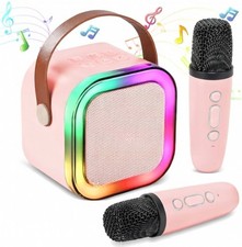 Karafun Pink Portable Bluetooth Speaker Mini Karaoke Machine Tested  Working