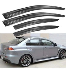 For 2008-2017 Mitsubishi Lancer EVO X JDM Mugen Style Window Visors Rain Guards