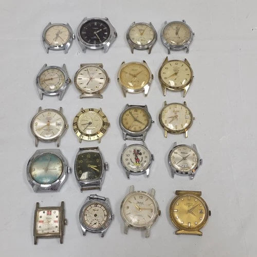 Vintage Wrist Watch Lot 20 Untested AS-IS Parts/Repair Mechanical