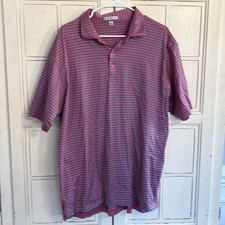 Peter Millar size XL striped polo shirt golf