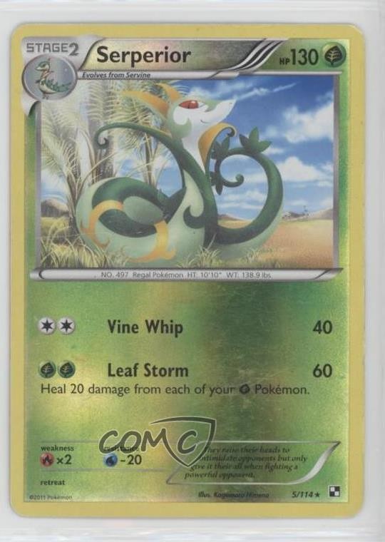 Serperior Reverse Foil Pokemon Black & White Base Set #5