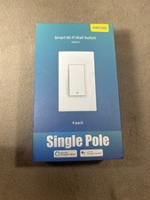 Meross Smart Wi-Fi Wall Switch Single Pole MSS510 4 Pack Alexa Google Assistant