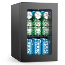 Electactic 24 Cans Beverage Refrigerator Cooler, Mini Fridge Countertop Drink