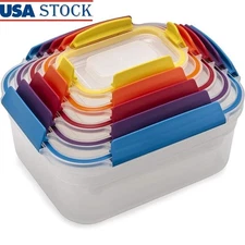 Airtight Leakproof Food Storage Container Set BPA Free Nesting Design 10 Pieces