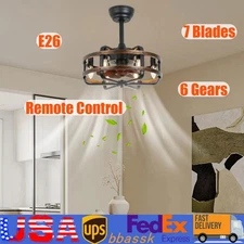 20in Chandelier Ceiling Fan, Ceiling Fan Light With Remote, Ceiling Fan Light