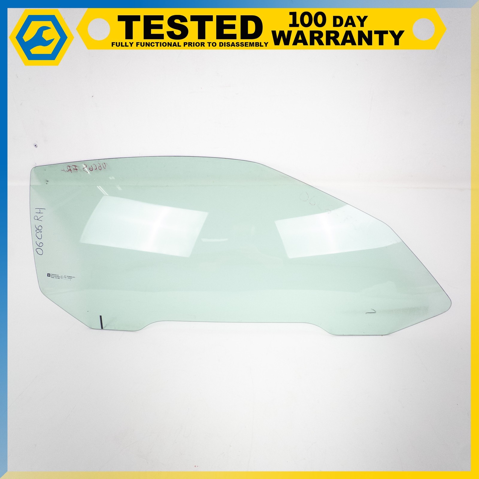05-13 CHEVROLET CORVETTE C6 FRONT RIGHT PASSENGER SIDE DOOR WINDOW GLASS OEM