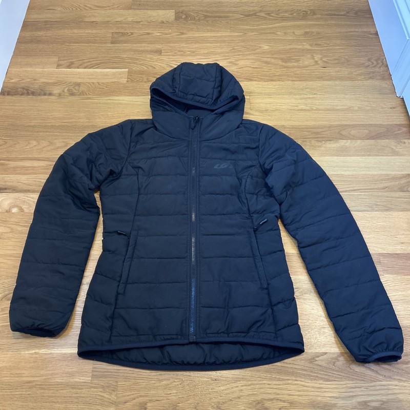 Louis Garneau Puffer Jacket Insulated Full Zip Cycling Bicycle Black Small
