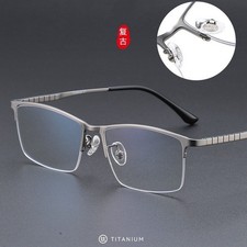 Titanium Reading Glasses Men Women Readers Business Half Rim Eyeglass Frames