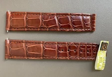 Maurice Lacroix Crocodile Watch Band Strap 20 mm x 18 mm Deployment Buckle Brown