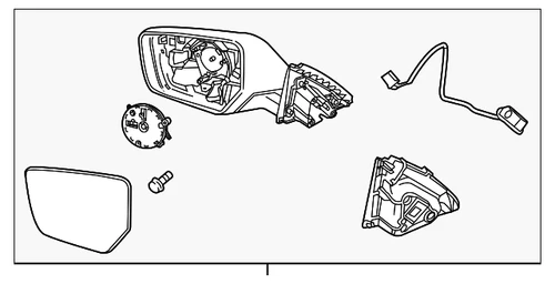 Genuine GM Chrome Passenger Side Door Mirror 84269223