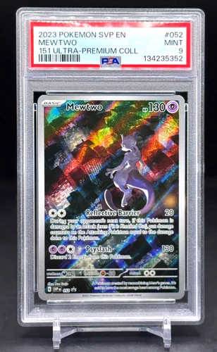 PSA 9 - Pokemon - Mewtwo 052 - Scarlet & Violet 151 Prem Collection Promo Holo
