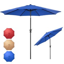 9FT Outdoor Patio Umbrella Outdoor Table Umbrella with Push Button Tilt and