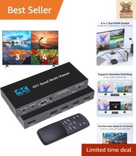 4K HD Quad HDMI Switcher with 9 Modes - Perfect for Home Theater  Gaming