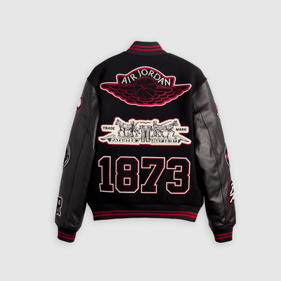 ジャケット・アウター Nike Jordan x LEVI'S Varsity Jacket Nike Air Jordan x LEVI'S Varsity Jacket Black Red IM6740-010 | eBay