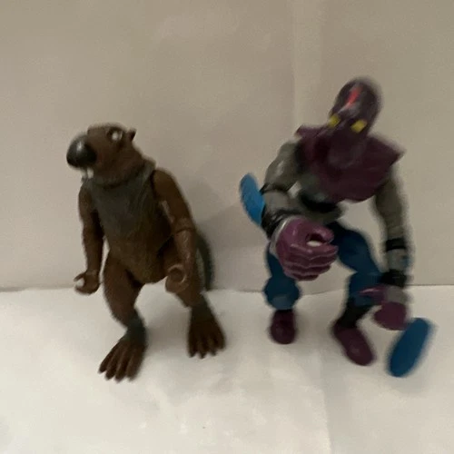 Vintage 1988 Foot Soldier & Splinter TMNT Teenage Mutant Ninja Turtles Figure