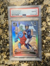 2025 Panini Donruss Jaxson Dart Rookie Downtown SSP #14 Giants - PSA 10 Gem MT